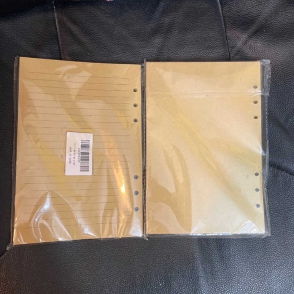 A5 6-Hole Kraft Paper Planner Refills – Lined & Blank (2 Packs) - Picture 2 of 6